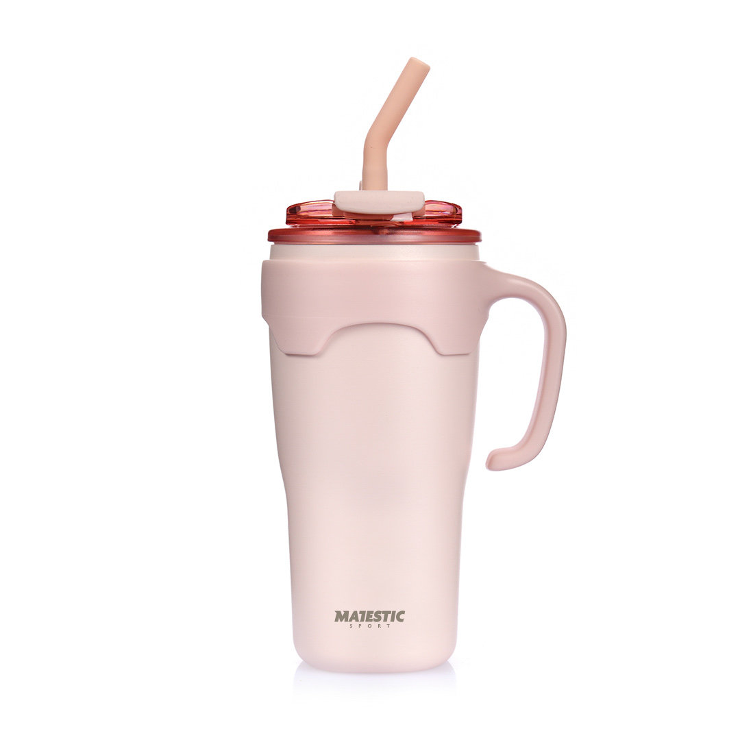 Majestic Sport , Kubek termiczny ze słomkąJelly 650 ml, różowy