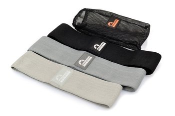 Majestic Sport, zestaw gum do ćwiczeń, Hip Band, czarny/szary, 3 szt. - Majestic Sport