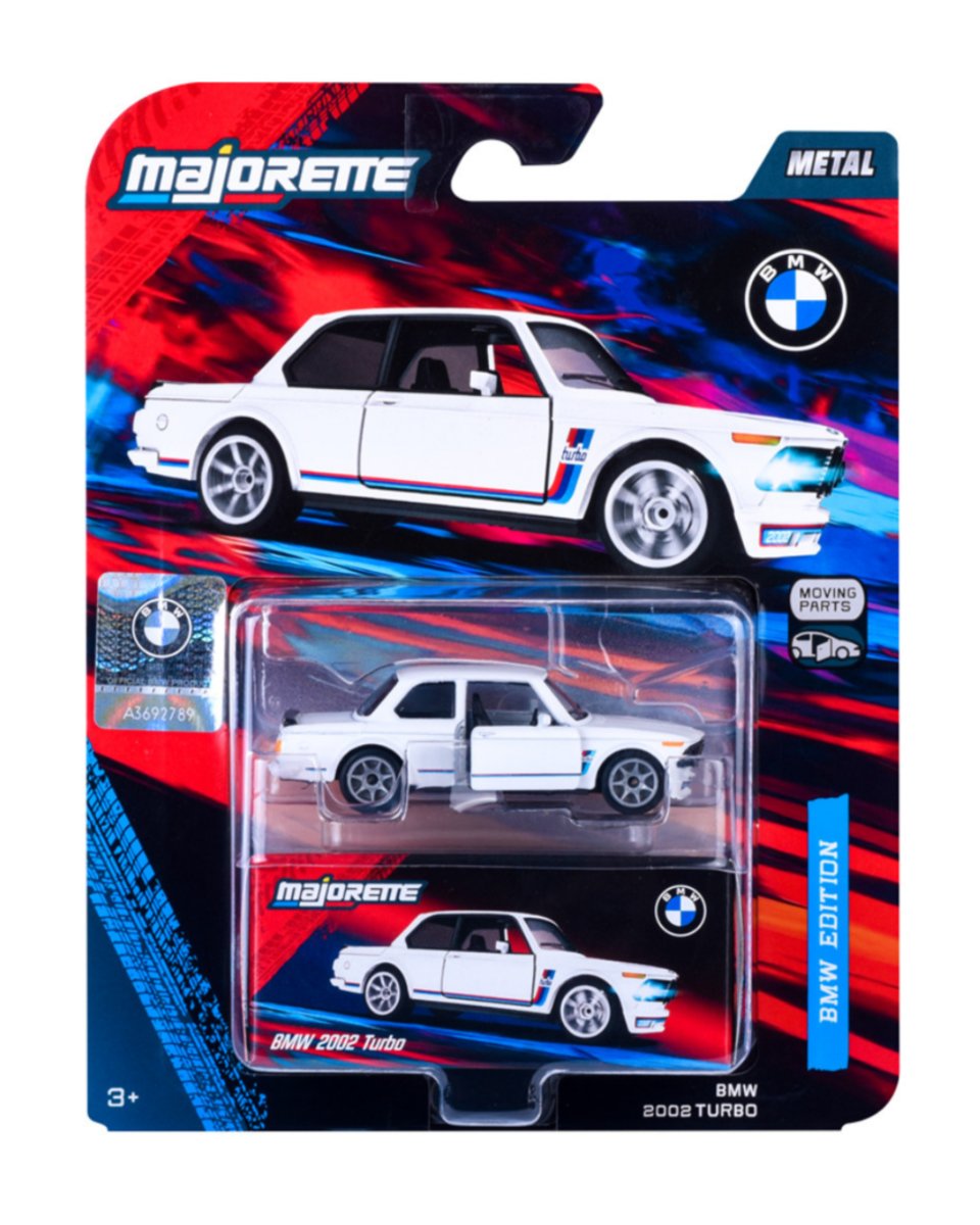 Majorette BMW Deluxe Coche de Metal 7,5 cm, 1 Unidad Surtido Aleatorio (6 Modelos BMW), Neumáticos de Goma, Suspensión y Partes Móviles, Miniatura Coleccionable +3 Años (8502101003) (Paquete de 2