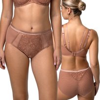 Majtki Alles CHIARA z wysokim stanem Mocha Mousse - Rozmiar 42 Alles