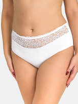 Majtki bawełniane z koronką biały M