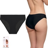 MAJTKI DAMSKIE BEZSZWOWE FIGI LASEROWO CIĘTE WYGODNE MINI BIKINI MORAJ S BLACK