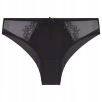 Majtki Damskie Figi Czarne Siateczka Koronka Seksowne Zmysłowe Moraj S Black