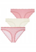 Majtki damskie mini bikini koronkowe 3-pak WIELOKOLOROWE XL Moraj