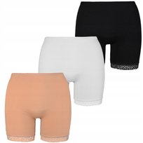 Majtki Damskie Reformy Szorty Bawełniane Nogawki z Koronką 3 SZT MORAJ L