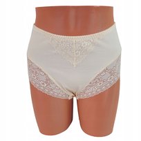 Majtki Figi Wyszczuplające Bawełniane Koronkowe Wysoki Stan Modelujące 2Xl