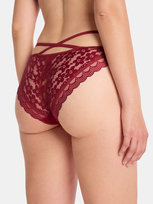 Majtki koronkowe M bordowy