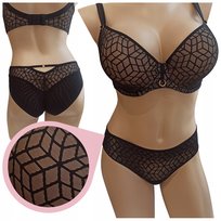 Majtki Lemax SECRET 3949-04 czarne brazyliany siateczka figi - M Lemax