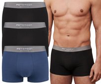 Majtki męskie zestaw bokserek 3 pary bawełniane wygodne elastyczne czarne granatowe XL Peterson Peterson