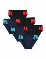 Majtki Slipy Męskie Bambusowe Klasyczne Czarne MORAJ ZESTAW 6 sztuk - XL