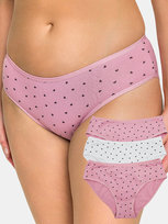 Majtki w serduszka 3-pak M wielokolorowy