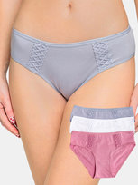 Majtki z haftem 3-pak M wielokolorowy