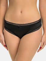 Majtki z koronką na brzegach czarny L