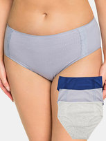 Majtki z koronkowym akcentem 3-pak XL wielokolorowy