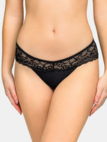 Majtki z koronkowym pasem czarny S