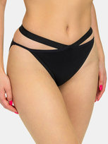 Majtki z ozdobnym paskiem czarny M