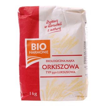 Mąka Orkiszowa Biała Typ 550 Luksusowa Bio 1 kg - Bioharmonie - PROBIO