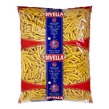 Makaron włoski 5kg Rurka skośna Penne Rigate restauracja HORECA Divella - Divella