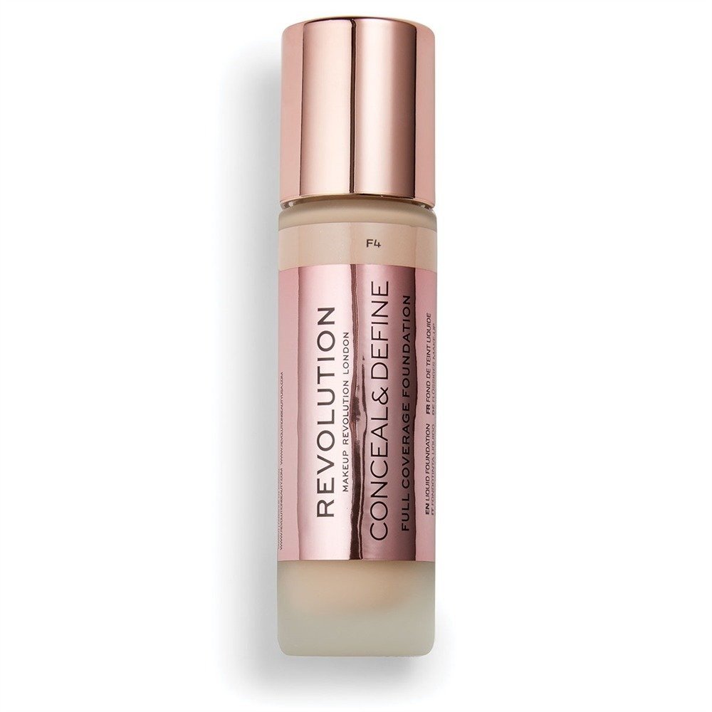 Makeup Revolution, Conceal & Define, Podkład F4, 23 Ml | Sklep EMPIK.COM