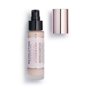 Makeup Revolution, Conceal & Hydrate, podkład F4, 23 ml - Makeup Revolution