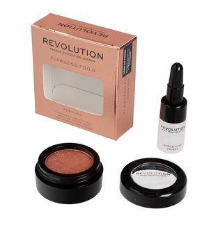 Makeup Revolution, Flawless Foils, metaliczny cień do powiek + baza Rebound - Makeup Revolution
