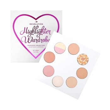 Makeup Revolution, I Heart, paleta 8 rozświetlaczy do twarzy i ciała - Makeup Revolution