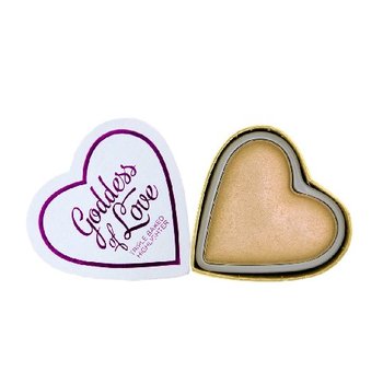 Makeup Revolution, I Love Make Up Blushing Hearts, rozświetlacz do twarzy Golden Goddess, 10 g - Makeup Revolution
