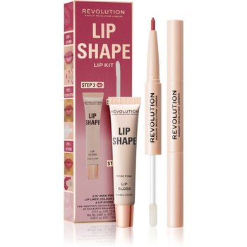 Makeup Revolution Lip Shape Kit, Rose Pink, Zestaw do ust, 2 szt. - Revolution