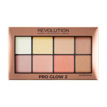 Makeup Revolution, Pro Glow 2, paleta rozświetlaczy, 8x2,5 g - Makeup Revolution