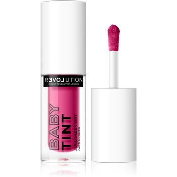 Makeup Revolution, Relove Baby Tint, Róż W Płynie I Błyszczyk Do Ust Odcień Fuchsia , 1,4ml - Makeup Revolution