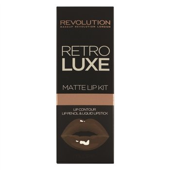 Makeup Revolution, Retro Luxe Matte Lip Kits, konturówka + błyszczyk Glory, 1 g + 5,5 ml - Makeup Revolution