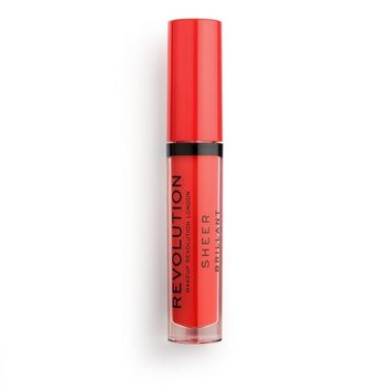 Makeup Revolution, Sheer Brillant, pomadka do ust w płynie 132 Cherry, 3 ml - Makeup Revolution