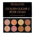 Makeup Revolution, Ultra Blush Palette, paleta do konturowania twarzy Golden Sugar 2 Rose Gold, 13 g - Makeup Revolution