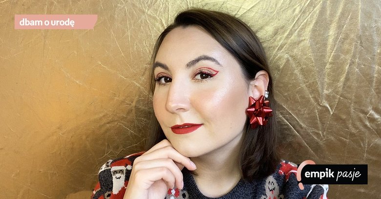 Makijażowy challenge świąteczny – tylko trzy kolory: czerwień, złoto i zieleń