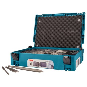 Makita 17-częściowy zestaw wierteł i dłut, srebrny, B-53877 - Makita
