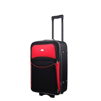 Mała kabinowa walizka PELLUCCI RGL 773 S Czarno Czerwona - KEMER