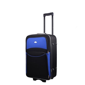 Mała kabinowa walizka PELLUCCI RGL 773 S Czarno Niebieska - KEMER