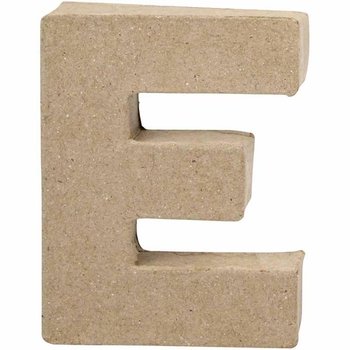 Mała litera "E", Papier Mache, 10 cm - Creativ Company