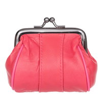 Mała Portmonetka Skórzana Kaletnik Różowa