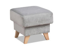 Mała Pufa Na Nóżkach Skandynawska Kadi Szary Buk