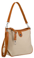 Mała torebka damska PETERSON elegancka do ręki lub na ramię odpinany pasek modna miejska beżowa