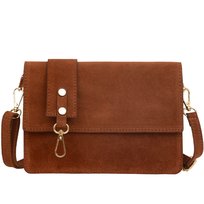 Mała Torebka Zamszowa Vezze Frena Brązowa