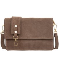 Mała Torebka Zamszowa Vezze Frena Taupe