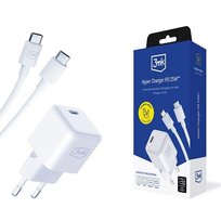Mała Uniwersalna Ładowarka 3mk Hyper GaN Charger PD 25W + Kabel USB-C-C 3MK
