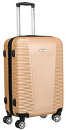 Mała walizka kabinówka do samolotu z tworzywa ABS+ na kółkach Peterson, złoty - Peterson