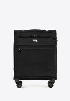Mała walizka miękka jednokolorowa czarna - WITTCHEN