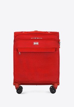 Mała walizka miękka jednokolorowa czerwona - WITTCHEN
