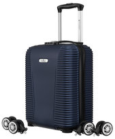 Mała walizka XS na kółkach z rączką tworzywo ABS+ walizka kabinowa do samolotu Peterson, granatowy
