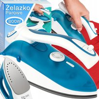 MAŁE ŻELAZKO PAROWE DO UBRAŃ TURYSTYCZNE MINI SKŁADNAE 800W 80ML LEKKIE Reto