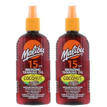 Malibu Bronzing Olejek Brązujący Z Kokosem SPF15 200ml x2szt - Malibu